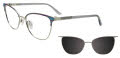 Takumi TK1293 With Magnetic Clip-On Lens Steel with Pattern (020) Eyeglasses - Color Image