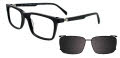Takumi TK1294 With Magnetic Clip-On Lens Black Brushed (090) Eyeglasses - Color Image