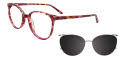 Takumi TK1296 With Magnetic Clip-On Lens Marsal & Beige (030) Eyeglasses - Color Image
