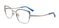 Takumi TK1297 With Magnetic Clip-On Lens Steel & Blue Pattern with Clip on lens (090) Eyeglasses - Color Image