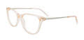 Takumi TK1306 With Magnetic Clip-On Lens Transparent Peach with Clip on lens (010) Eyeglasses - Color Image