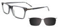 Takumi TK1307 With Magnetic Clip-On Lens Transparent Grey (020) Eyeglasses - Color Image