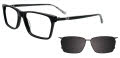Takumi TK1307 With Magnetic Clip-On Lens Black (090) Eyeglasses - Color Image