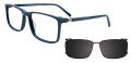 Takumi TK1308 With Magnetic Clip-On Lens Navy Blue (050) Eyeglasses - Color Image