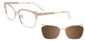 Takumi TK1314 With Magnetic Clip-On Lens Soft Gold with Crystal (010) Eyeglasses - Color Image