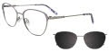 Takumi TK1322 With Magnetic Clip-On Lens Light Lilac & Steel (080) Eyeglasses - Color Image
