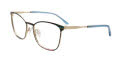 Takumi TK1326 With Magnetic Clip-On Lens Blue & Multicolor Stripes with Clip on lens (050) Eyeglasses - Color Image