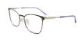 Takumi TK1326 With Magnetic Clip-On Lens Purple & Multicolor Stripes with Clip on lens (080) Eyeglasses - Color Image