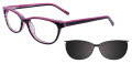 Takumi TK962 With Magnetic Clip-On Lens Marbled Pink and Pink with Grey Clip (80) Eyeglasses - Color Image