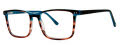 B.M.E.C. Big Mens Big Front Aqua/Brown Demi  Eyeglasses - Color Image