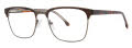 B.M.E.C. Big Mens Big Line Matte Brown/Gunmetal  Eyeglasses - Color Image