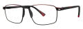 B.M.E.C. Big Mens Big Warrior Matte Black/Red Eyeglasses - Color Image