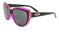 Black Flys Kissy Fly Shiny Black Pink Smoke Polarized Lens Sunglasses - Color Image