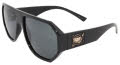 Black Flys Mix Master Fly - MIKE Collab Shiny Black with Smoke Lens Sunglasses - Color Image