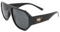 Black Flys Mix Master Fly - MIKE Collab Shiny Black with Smoke Polarized Lens Sunglasses - Color Image