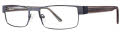 B.M.E.C. Big Mens Big News Matte Gunmetal/Gray Eyeglasses - Color Image