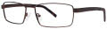 B.M.E.C. Big Mens Big Moment Matte Brown  Eyeglasses - Color Image