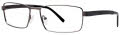 B.M.E.C. Big Mens Big Moment Matte Gunmetal Eyeglasses - Color Image