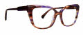 Badgley Mischka Cherelle Brown Horn Eyeglasses - Color Image