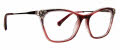 Badgley Mischka Fantina Merlot Eyeglasses - Color Image
