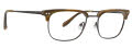Badgley Mischka DeVille Brown Horn Eyeglasses - Color Image