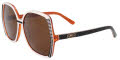 Black Flys Feathered Fly White Black Orange with Brown Polarized Lens Sunglasses - Color Image