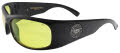 Black Flys Fly Ballistics 2 Shiny Black with Yellow Lens Sunglasses - Color Image
