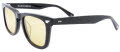 Black Flys Fly Harvey Shiny Black with Yellow Lens Sunglasses - Color Image