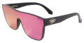 Black Flys Mono Fly Matte Black with Violet Mirror Lens Sunglasses - Color Image