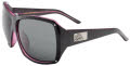 Black Flys On The Fly Shiny Black Purple / Smoke Lens Sunglasses - Color Image