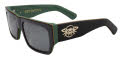 Black Flys Steel Pulse Flys/Collab Matte Black Rasta Green with Smoke Polarized Lens Sunglasses - Color Image
