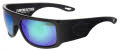 Black Flys Floating Fletcher Polarized Sunglass Shiny Black w/ Blue Mirror Polarized Lens Sunglasses - Color Image