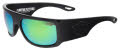 Black Flys Floating Fletcher Polarized Sunglass Shiny Black w/ Green Mirror Polarized Lens Sunglasses - Color Image