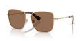 Burberry BE3158 Light Gold / Dark Brown (110973) Sunglasses - Color Image