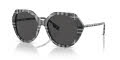 Burberry BE4375F Check White/Black/Dark Grey (400487) Sunglasses - Color Image