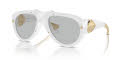 Burberry BE4433U White Rubber/Light Grey (414187) Sunglasses - Color Image