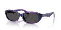 Burberry BE4447D Check Violet/Dark Grey (411387) Sunglasses - Color Image