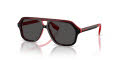 Burberry Kids JB4340 Top Black On Red / Dark Grey (414987) Sunglasses - Color Image