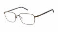 CHARMANT Titanium Perfection CT 29141 Dark Brown Eyeglasses - Color Image