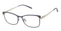 CHARMANT Titanium Perfection CT 29240 Navy Eyeglasses - Color Image