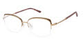 CHARMANT Titanium Perfection CT 29247 Brown Eyeglasses - Color Image