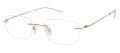 CHARMANT Titanium Perfection CT 8334EN Satin Gold Eyeglasses - Color Image