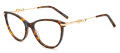 Carolina Herrera HER-0219 Brown Havana Gold (LVL) Eyeglasses - Color Image