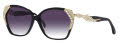 Caviar 5669 Black/ Gold w/ Clear Crystals with Grey Lens (24) Sunglasses - Color Image