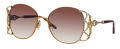 Caviar 6888 Gold /Bronze w/Clear Crystals with Brown Lens (21) Sunglasses - Color Image