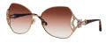 Caviar 6890 Gold w/ Clear Crystals with Brown Lens (21) Sunglasses - Color Image