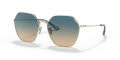 Coach HC7132 Shiny Light Gold / Blue Yellow Gradient (900579) Sunglasses - Color Image