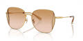 Coach HC7158D Shiny Gold / Peach Blush Gradient (94412D) Sunglasses - Color Image