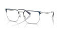 Coach HC5178 Satin Silver/Navy (9437) Eyeglasses - Color Image
