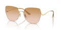 Coach HC7156D Shiny Light Gold/Peach Blush Gradient (90052D) Sunglasses - Color Image